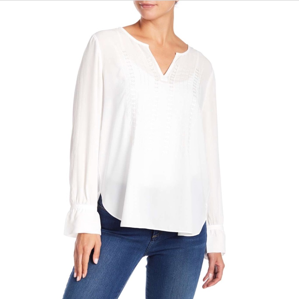 🆕 NWT NYDJ White Embroidered Sugar Blouse XL
